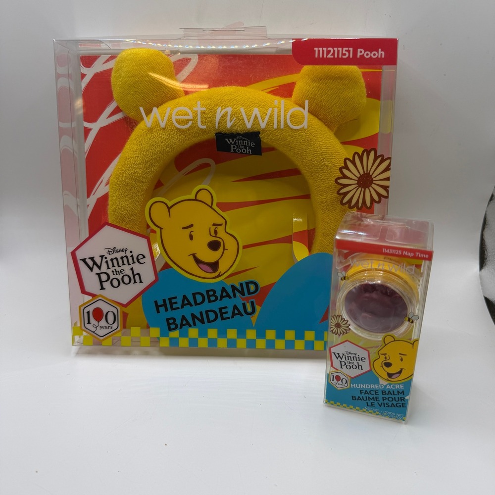 Wet N Wild OS Winnie the Pooh Headband & Face Balm Set Disney Kidcore Whimsical